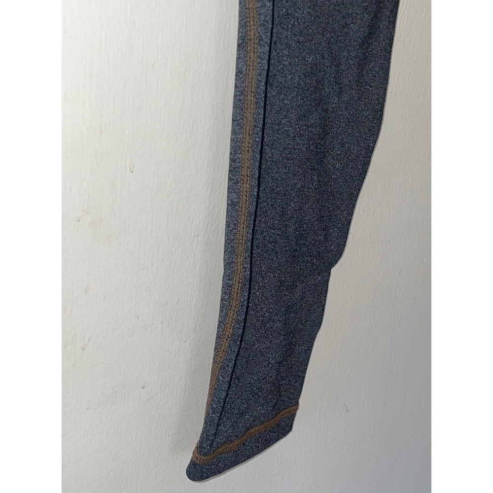 Prana Womens Charcoal Gray Heathered Leggings Size M Contrast Stitch Yoga Pants - Picture 3 of 9